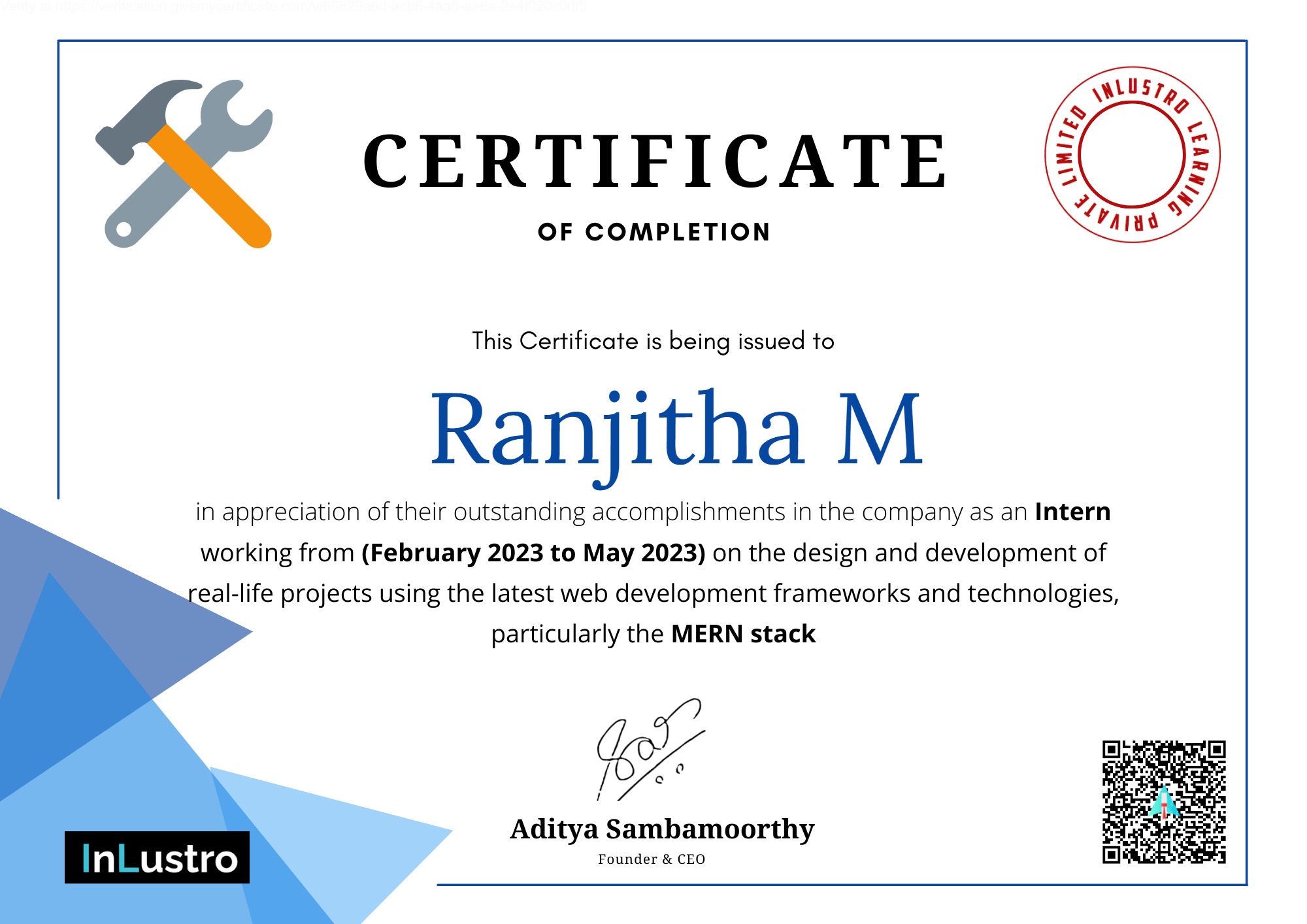 MernStack Certificate